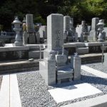 舞鶴市西舞鶴にて、福島県産滝根みかげのお墓建立工事。９寸角のお墓、防草加工